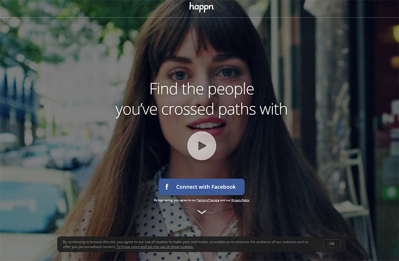 Happn App Homepage